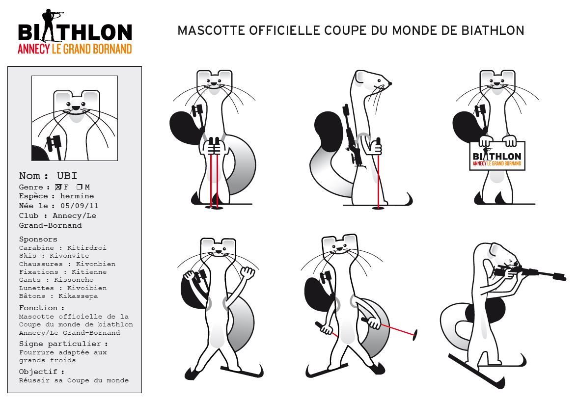 The Ubi mascot « Biathlon Annecy