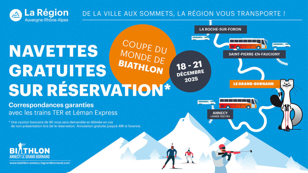 Navettes gratuites depuis Annecy, La Roche-sur-Foron et Saint-Pierre-en-Faucigny